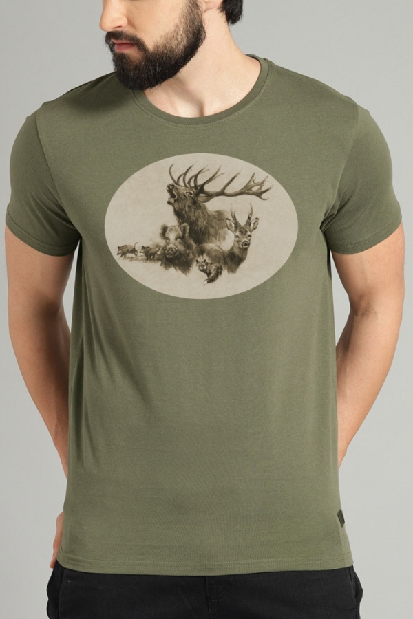 Tricou pentru vânători Verde sălbatic