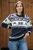 Damen blauer Norwegischer Pullover Life