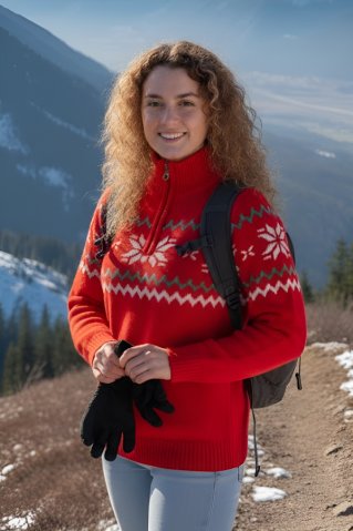 Női kardigán Petra piros