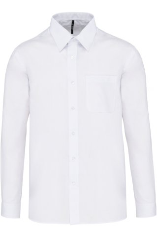 Men’s white oversized shirt 00200BIG – long sleeve 3XL–6XL