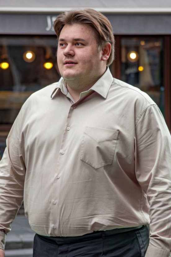 Muška bež košulja – velike veličine 3XL–6XL