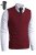 Pletená hladká vesta P2037BB bordová