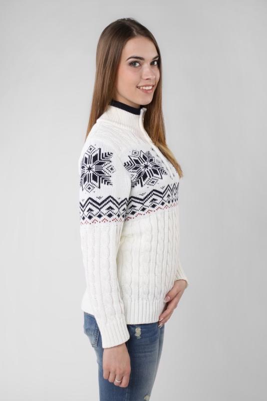 Dámsky biely nórsky sveter KIRKA-Z