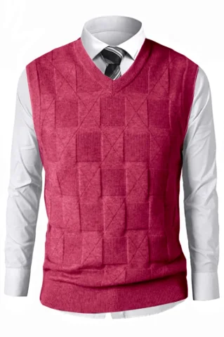 Herren Strickweste Riko BB Bordeaux