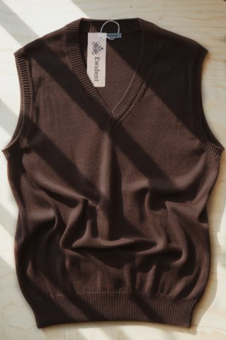 Moški rjavi brezrokavnik P2037BB