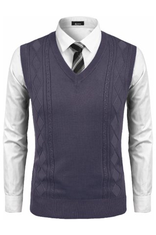 Pánská pletená vesta BBBvest grafit