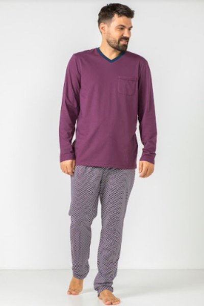 Pánské pyžamo 31002 fiala