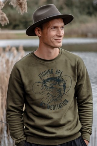 Fishmeditation bluza dla wędkarzy, którzy kochają spokój i wodę