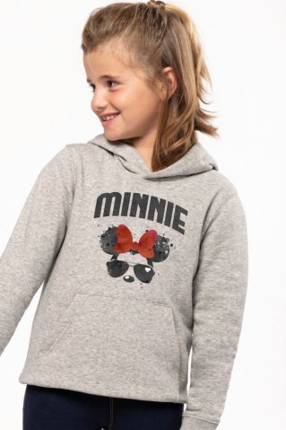 Minnie Mouse sivá mikina pre dievčatá Minnieart