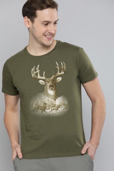 Deerfamily zöld póló
