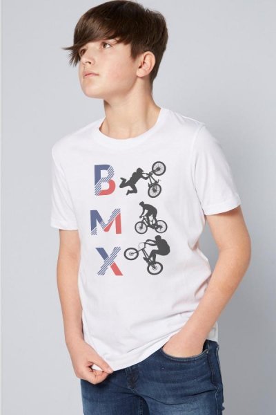 BMXfree detské tričko biele