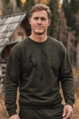 Majica Hunting1 za lovce zelena