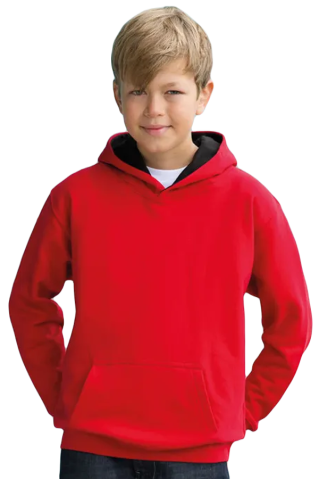 Kapucňová mikina 02003J červená