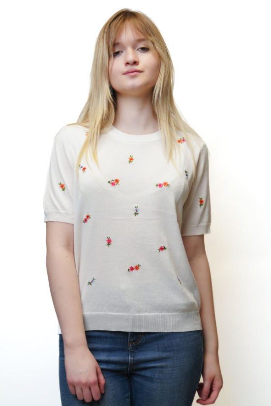 Dámsky natur pulóver 57256