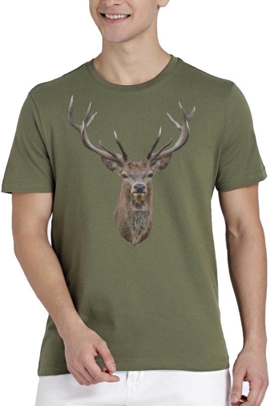 Tricou pentru jumatate Deer5 verde