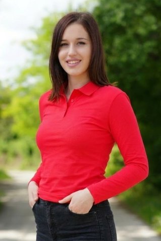 Ženska pamučna polo majica dugih rukava Ewident