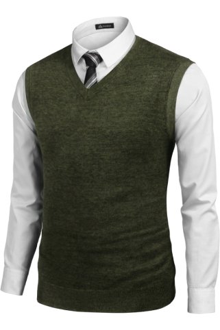 Pletená hladká vesta P2037BB lesácka