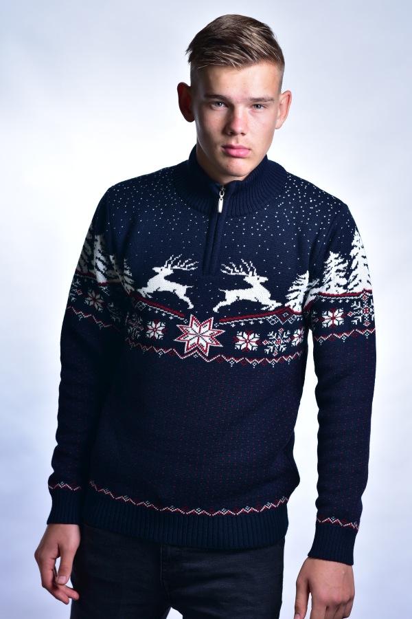Norveški pulover z vzorcem jelena Oliver-Z