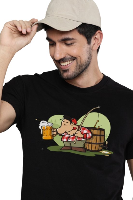 Muška ribolovna majica sa smiješnim motivom – idealno za ribolovce