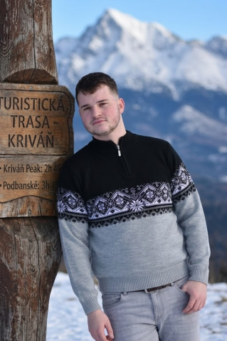 Pánský norský svetr Ignac-Z šeda