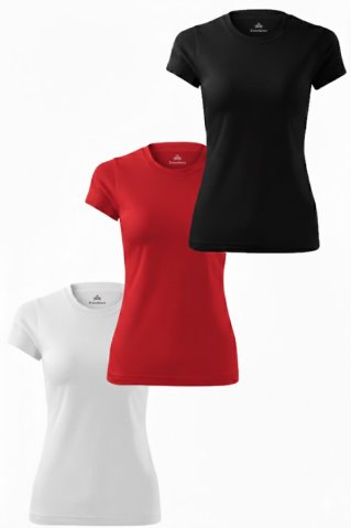 Dámská trička Bold – trojbalení (bílá, červená, černá)