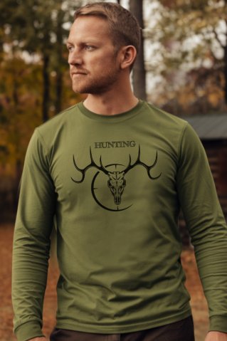 Tatoodeer hunting T-shirt green
