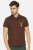 Short-Sleeve Polo Shirt Deerhead Brown