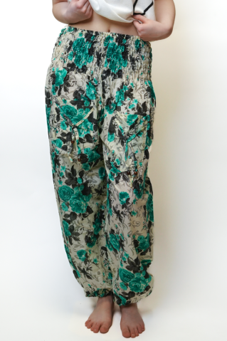 Nohavice Aladinky India zelená