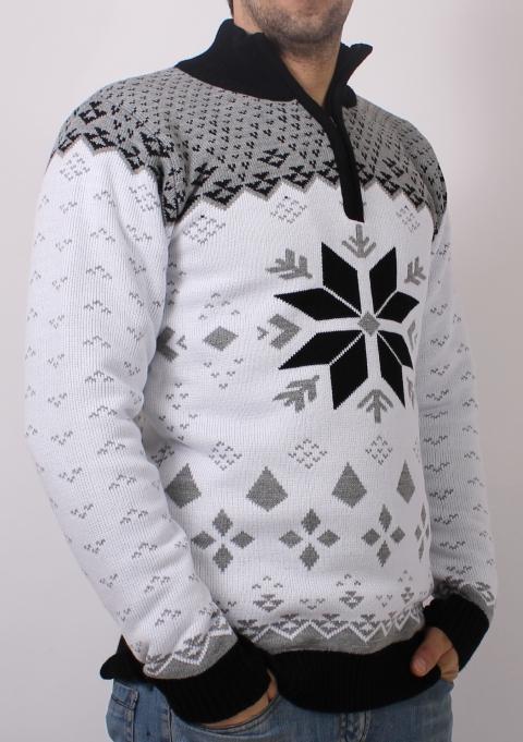 Dječji bijeli jopa s norveškim uzorkom – Gracio-Z