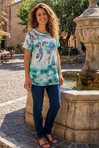 Ženska bela bluza Ewident JVP3005 – Elegantna viskoza