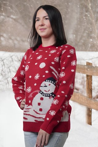 Damski Uroczy Sweter Świąteczny