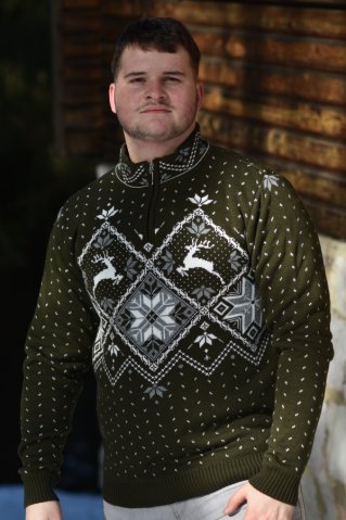 Deer-Z férfi vadászpulóver zöld