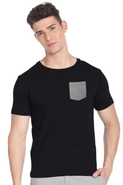 Bavlněné tričko krátký rukáv černá BIO