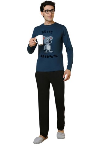 Muška plava pidžama – dugi rukav – motiv Koala