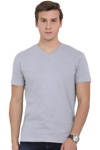 Elastična muška majica 32516X 92% pamuk – 8% elastan siva