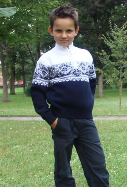 Gyermek cipzáras pulóver IGNAC-Z