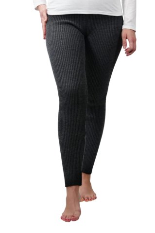 Damen Gestrickte Leggings Graphit
