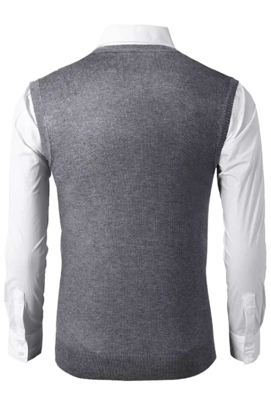 Men's Knitted Vest NovoBB Grey