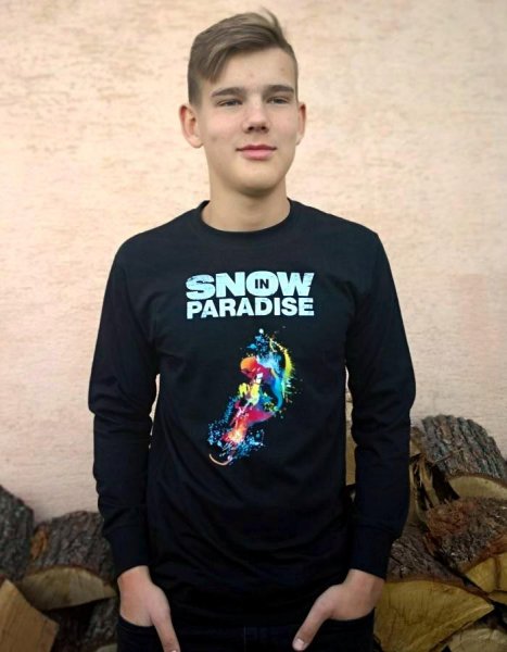 Tricou pentru bărbați Snow Paradise negru