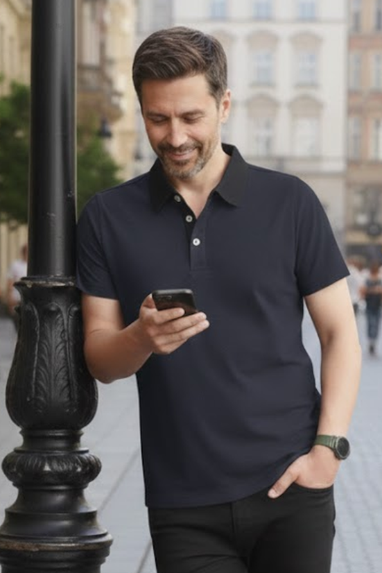 Elegantno polo 44260 navy