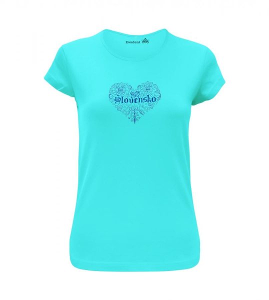 Dámske elegantné tričko krátky rukáv SK2 100% bavlna 226400 modrá