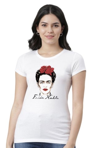 Tricou dama maneca scurta Frida alb