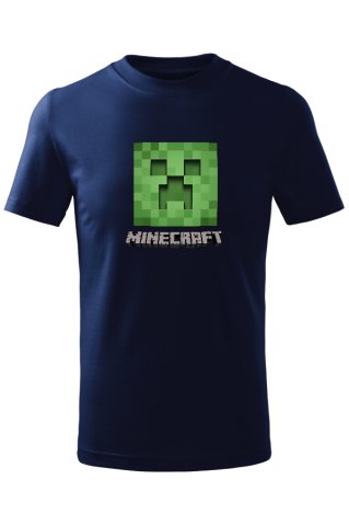 Miínecraft detské modré tričko