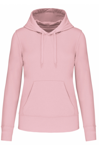 Klasična športno udobna majica s kapuco pink