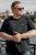 Men's oversized black T-shirt