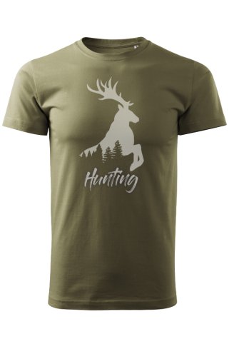 Majica Deerwallpaper s jelenom, zelena
