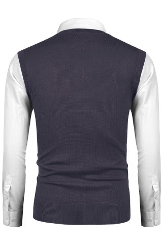 Męska kamizelka dzianinowa BBBvest grafitowa