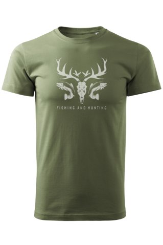 Póló horgász és vadászat zöld