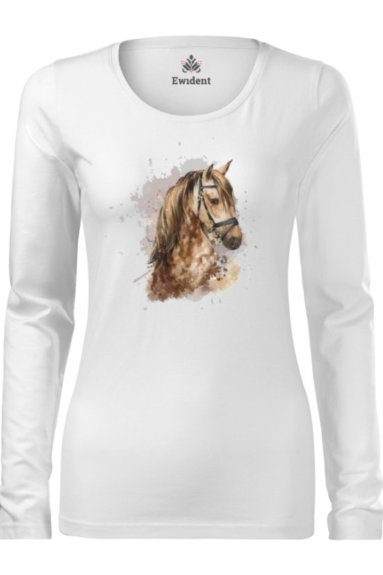 Ženska majica s motivom konja – bijela