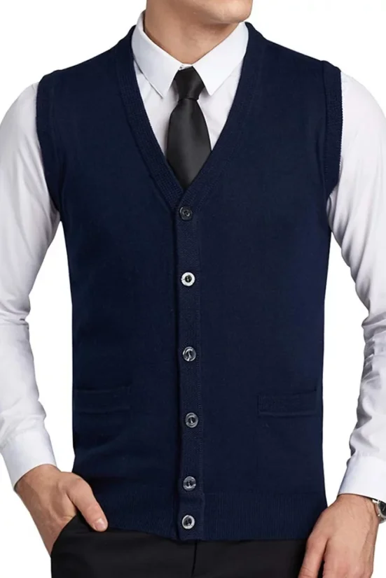 Plavi prsluk na kopčanje 33719